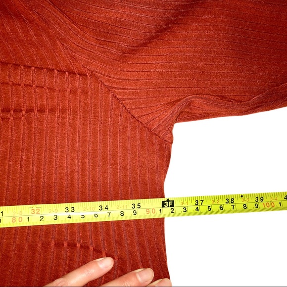 Rust Orange Dress 3/4 Sleeve Mock Neck Long Sleeve Sweater Dress A New Day XXL - Picture 12 of 14